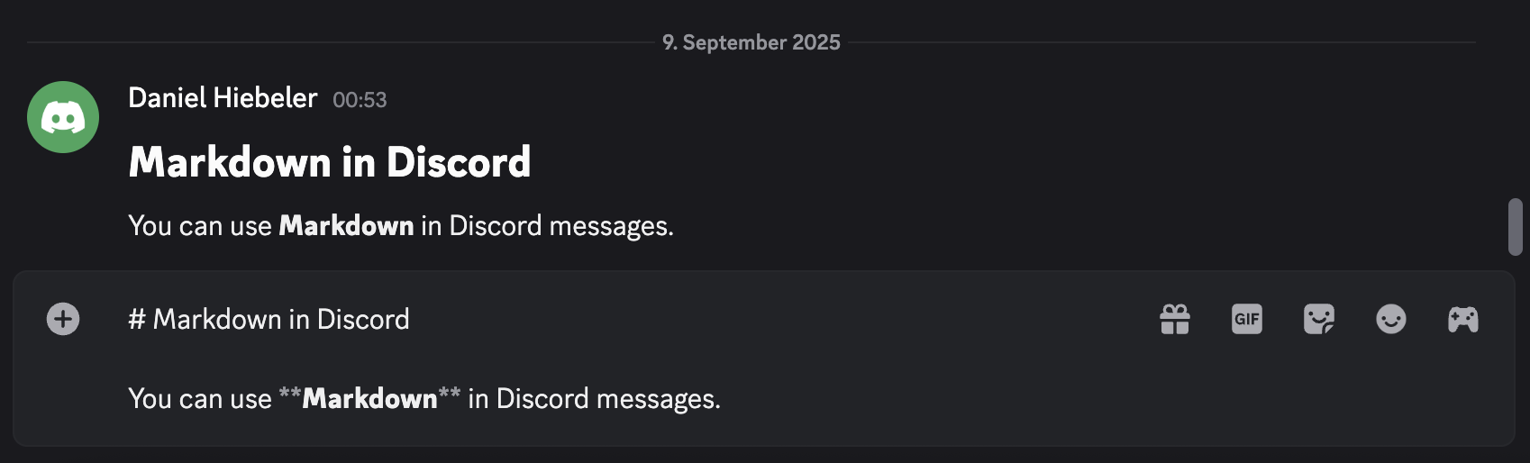 Markdown in Discord